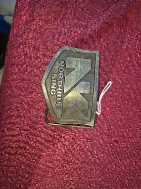 Vintage Brass Belt Buckle - Brown/Antique Finish